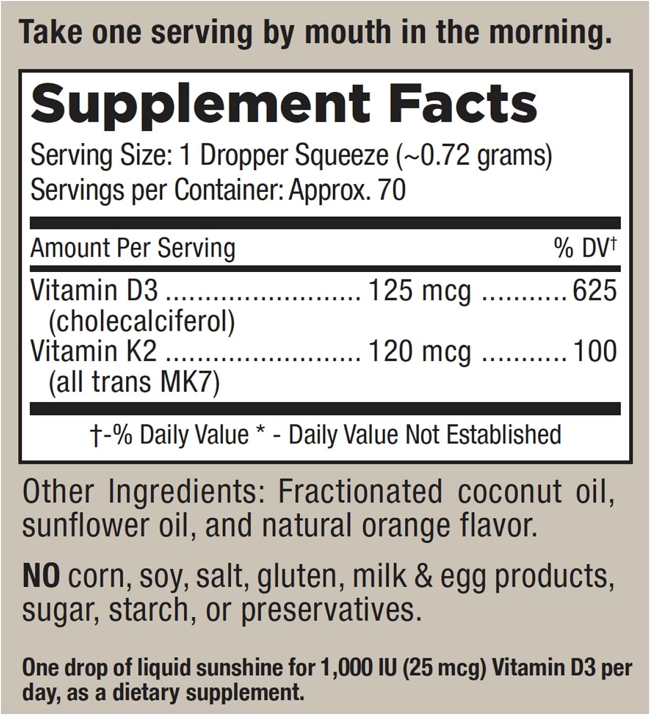 Mt. Angel Vitamins - Vegan Vitamin D3 & K2 Liquid Supplement - 5000 IU D3, Trans MK7 K2 - Gluten-Free, Non-GMO - Perfect for Adults & Kids - Your Daily Dose of Sunshine | K2 D3 Vitamin Supplement